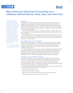 Big Contextual Data Event Processing on a Software Defined Server