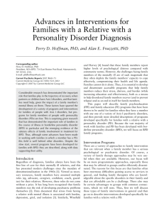 Advances in Interventions for Families with a Relative