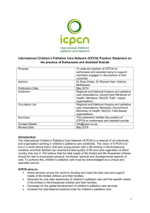 ICPCN Position Paper on Euthanasia in Children's Palliative Care