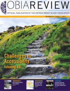 Challenges in Accessibility - Ontario Brain Injury Association