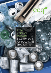 2014 Annual Report - Éco Entreprises Québec