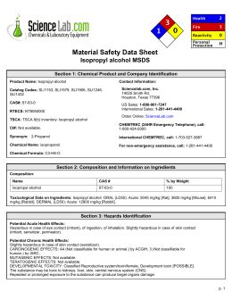 data alcohol msds isopropyl sheet safety material 70 label studylib