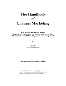 The Handbook of Channel Marketing
