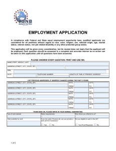 FSNB Employment Applications