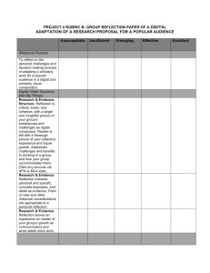PROJECT 4 RUBRIC B: GROUP REFLECTION PAPER OF A