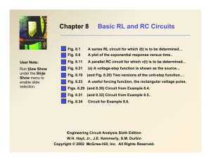 Chapter 8 Basic RL and RC Circuits