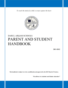 darul arqam schools parent and student handbook