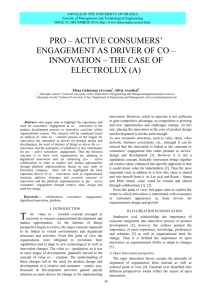 pro – active consumers' engagement as driver of co