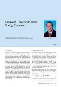 Sandwich-Towers for Wind Energy Converters