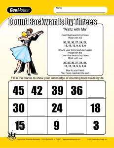 Count Backwards by Threes
