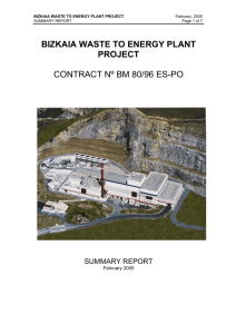 BIZKAIA WASTE TO ENERGY PLANT PROJECT CONTRACT Nº BM