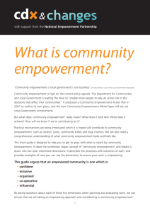 What is community empowerment? - International Association for
