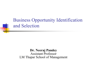 Business Opportunity Identification and Selection, Assessing