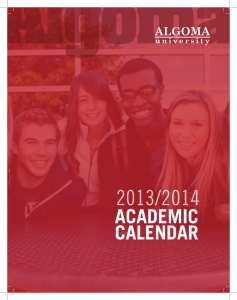 academic calendar - Algoma University