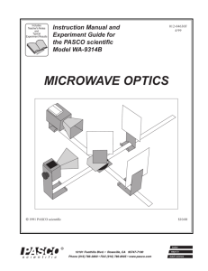 microwave optics - Granular Materials Laboratory