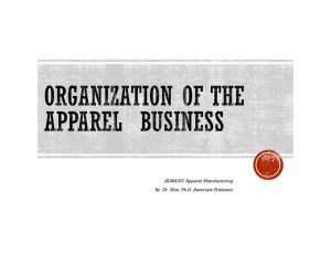 Organization of the Apparel