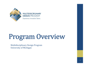 Multidisciplinary Design Program University of Michigan