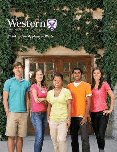 Thank You for Applying to Western