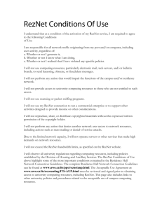 RezNet Conditions Of Use