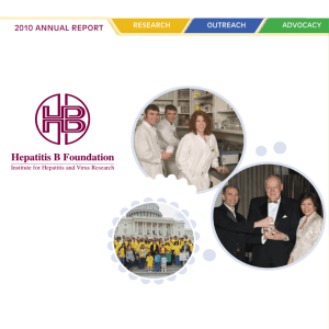 2010 AnnUAl REpORT - Hepatitis B Foundation