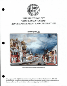 250TH ANNIVERSARY AND CELEBRATION