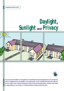 Daylight, Sunlight and Privacy