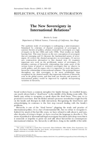 The New Sovereignty in International Relations