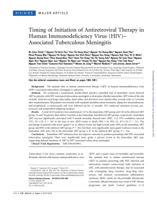 Timing of Initiation of Antiretroviral Therapy in Human