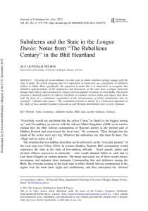 Subalterns and the State in the Longue Durée: Notes from “The