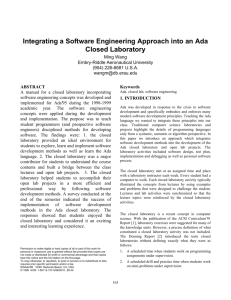 Integrating a Software Engineering Approach into an Ada
