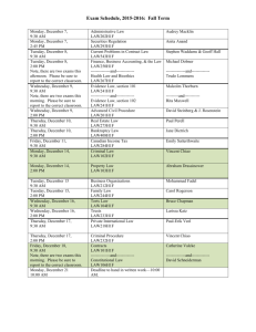 Exam Schedule, 2015