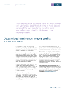 Obscure legal terminology: Mesne profits