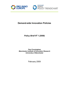 Demand-side Innovation Policies - WBC