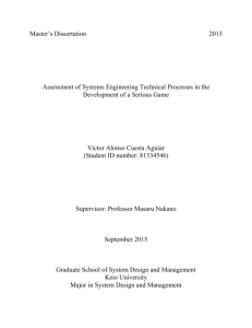 Title Assessment of Systems Engineering Technical Processes in