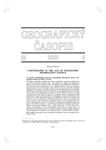 CARTOGRAPHY IN THE AGE OF GEOGRAPHIC INFORMATION