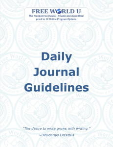 Daily Journal Guidelines