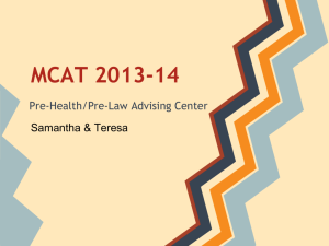 MCAT 2013-14 - University of Hawaii at Manoa
