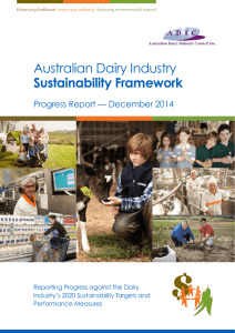 Australian Dairy Industry Sustainability Framework