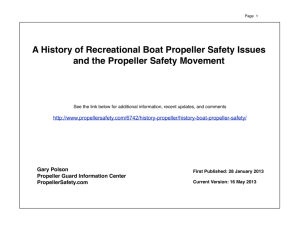 A History of Recreational Boat Propeller Safety Issues and the