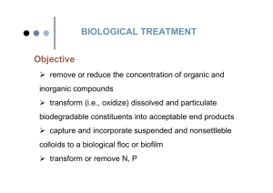 BIOLOGICAL TREATMENT Objective