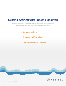 Getting Started with Tableau Desktop