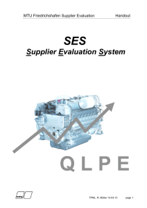 Supplier Evaluation System