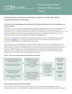Determining a Final Effectiveness - Colorado Department of Education