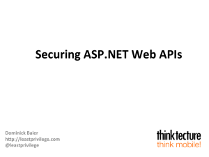 Securing ASP.NET Web APIs