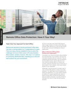 Remote Office Data Protection: Have it Your Way