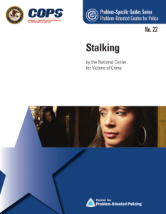 Stalking - COPS Office: Grants and Resources for Community Policing