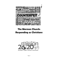 Mormon booklet - Cicero Christian Church