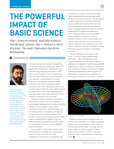 THE POWERFUL IMPACT OF BASIC SCIENCE