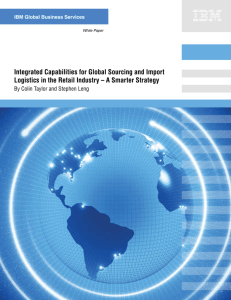 Integrated Capabilities for Global Sourcing and Import Logistics in