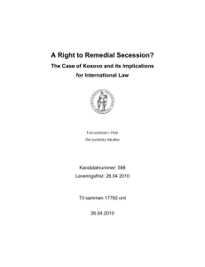 A Right to Remedial Secession? - DUO
